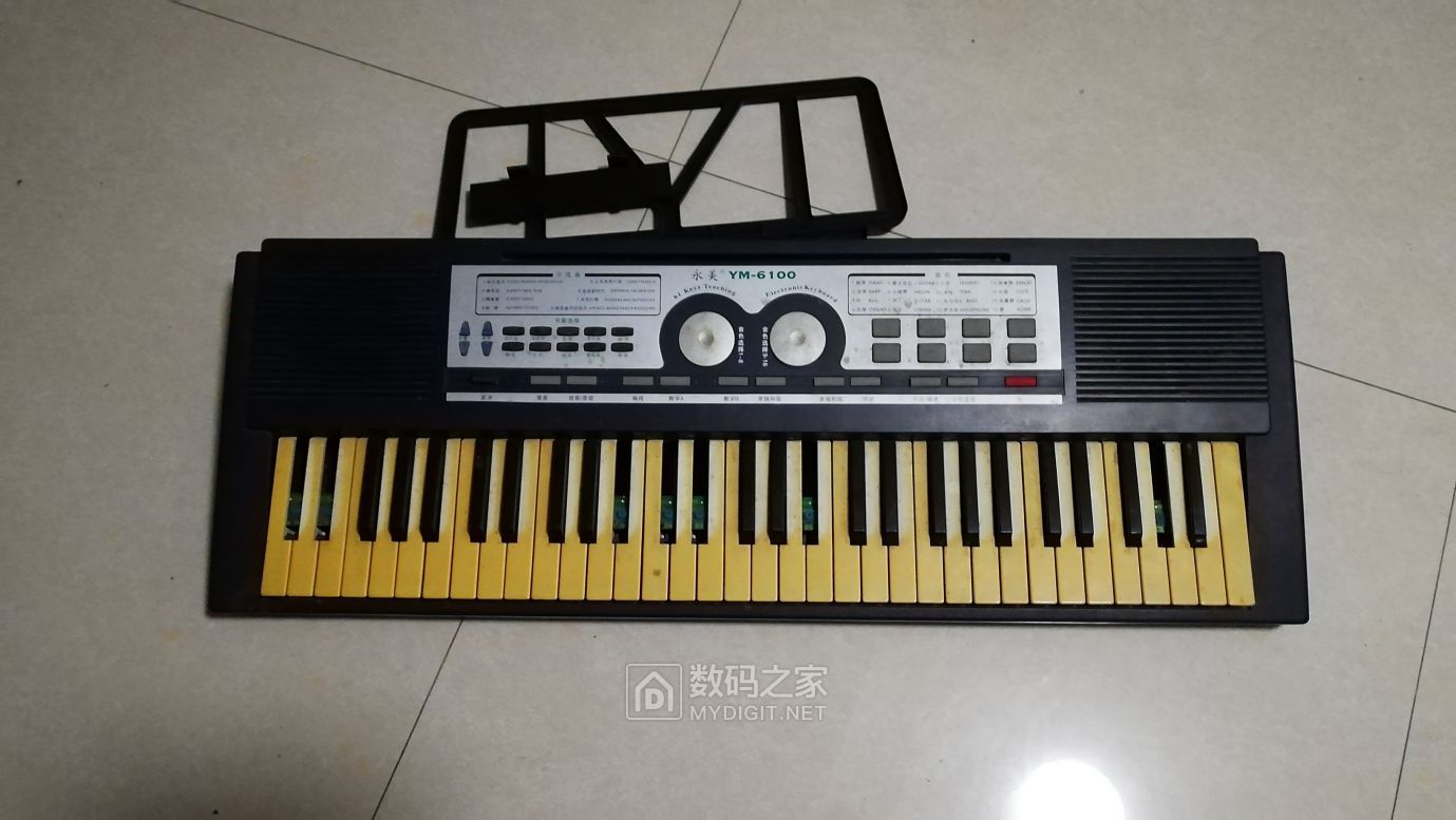 拆修国产永美牌61键电子琴ym6100琴键电路板断裂飞线解决