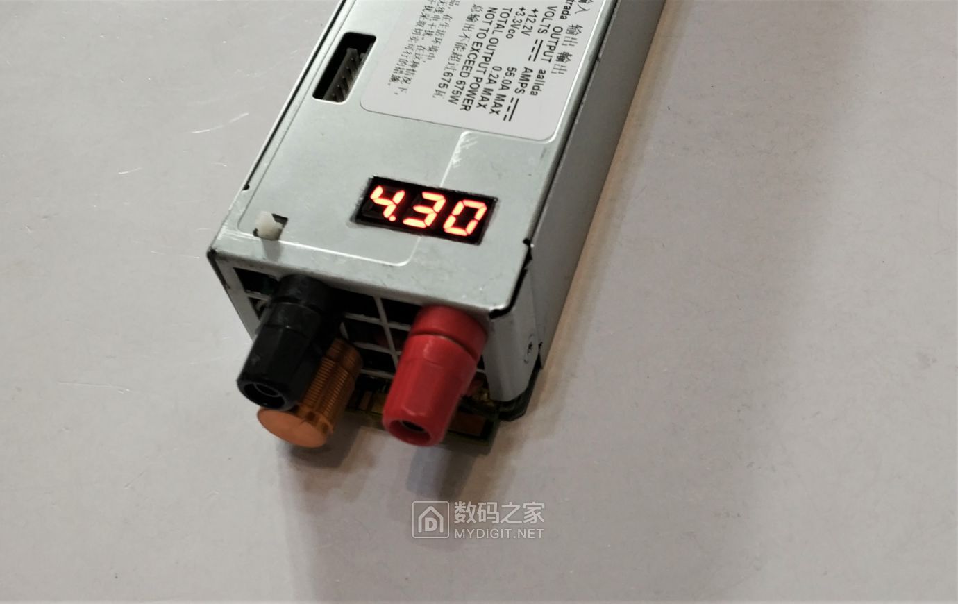 艾默生675w电源改可调成品展示更新短路带载纹波测试