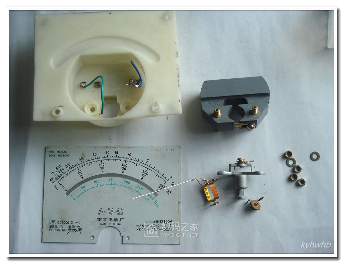 mf47万用表游丝乱动圈断试修
