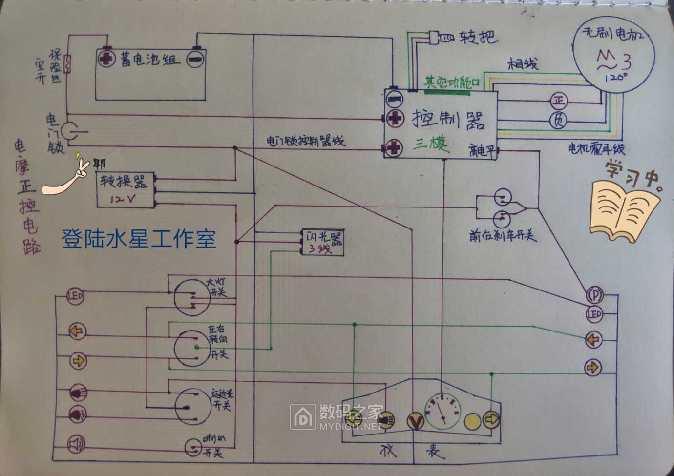 电动车负控线路图解图片