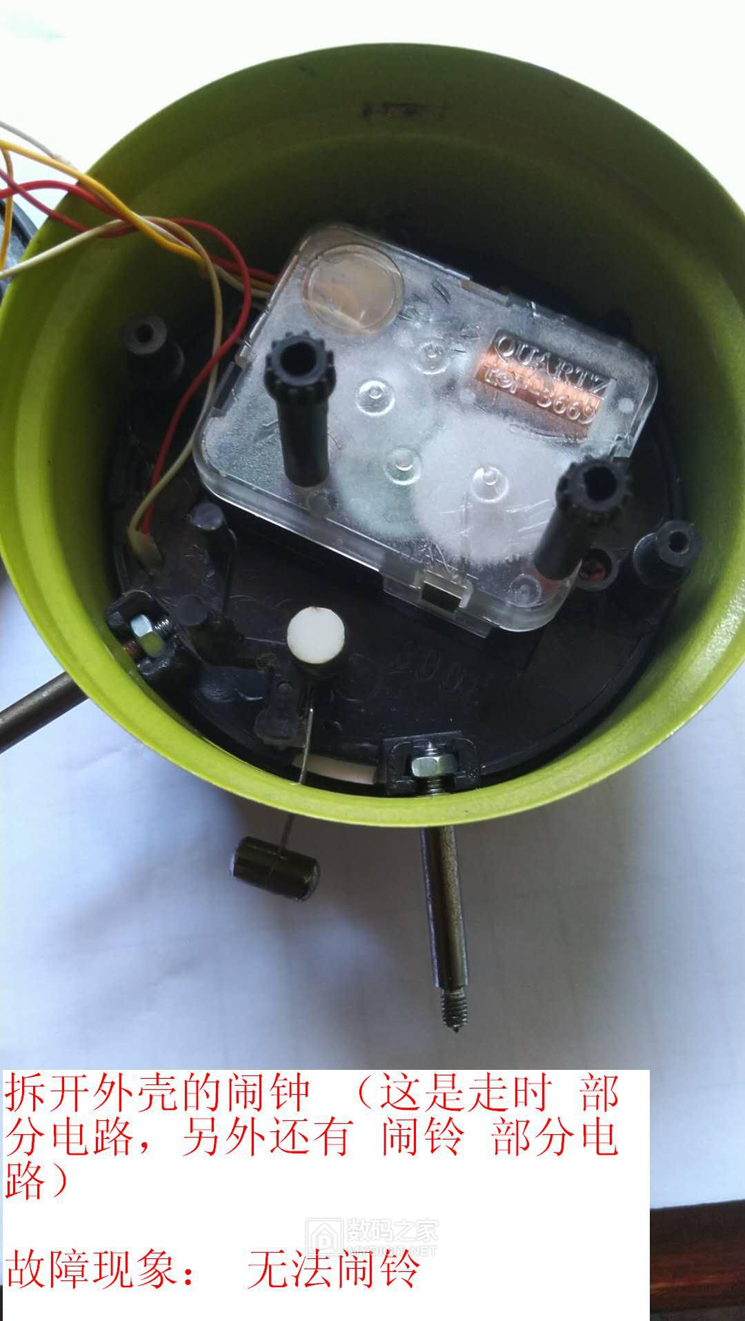 一节5号电池的闹钟无法闹铃由一个电机和一个电解电容组成如何修理