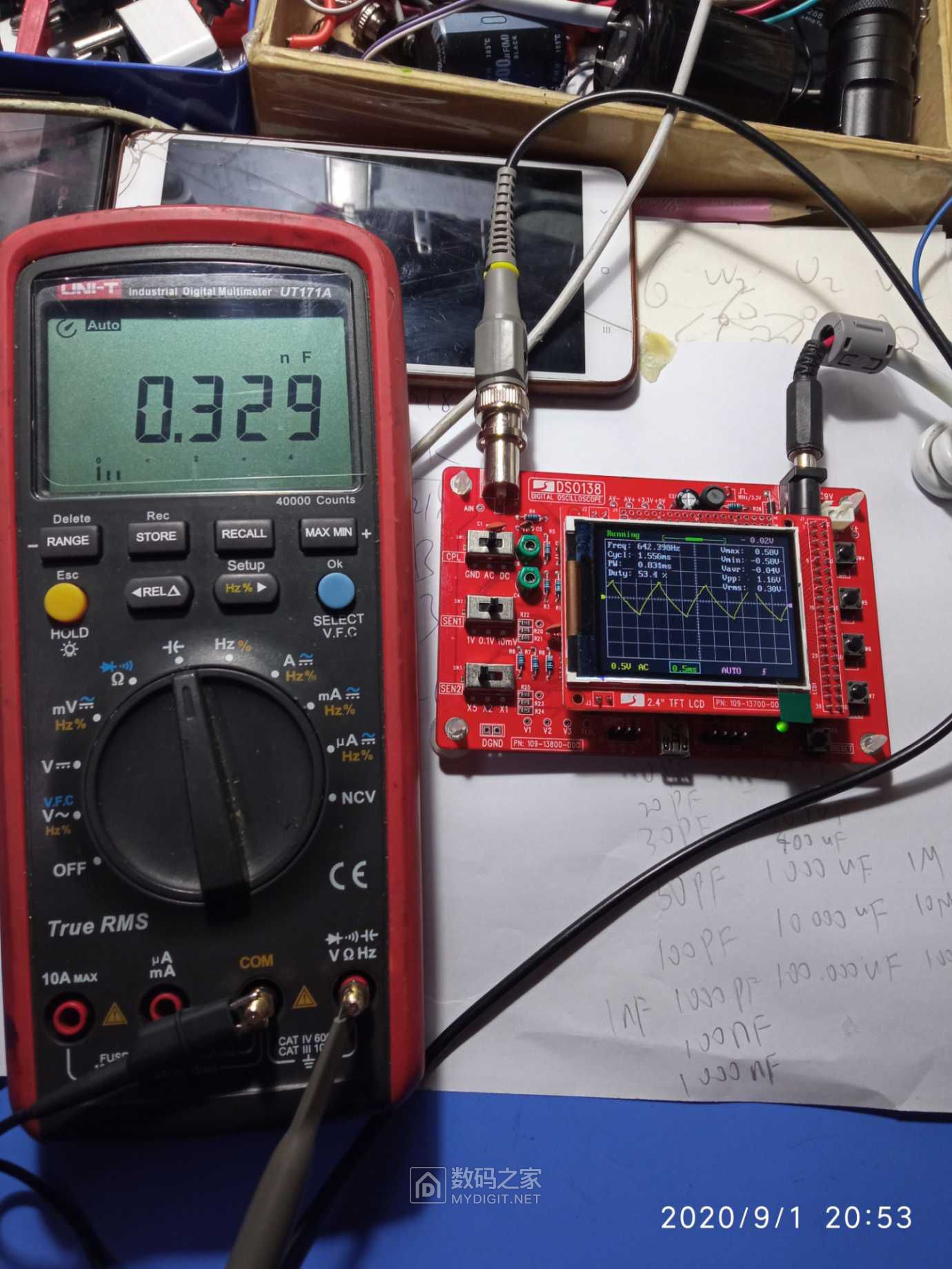 关于优利德ut136b测量某些电容出现读数乱跳无法测量的问题
