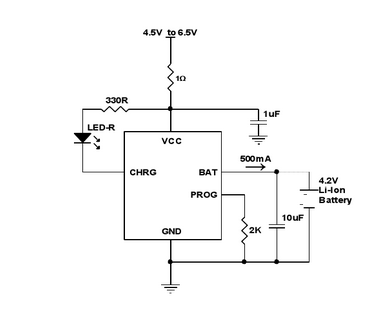五脚锂电池充电管理芯片lth7