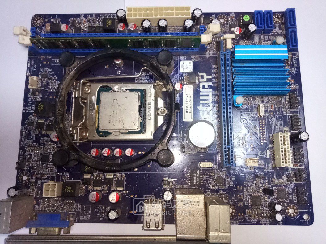 希捷台机串口500g硬盘捷波h61主板g1630双核cpu4g单条内存风扇i7