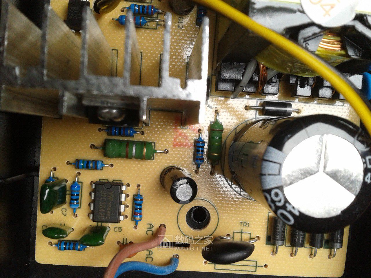 拆解一个电动车充电器60v12ah并标示元件电阻值