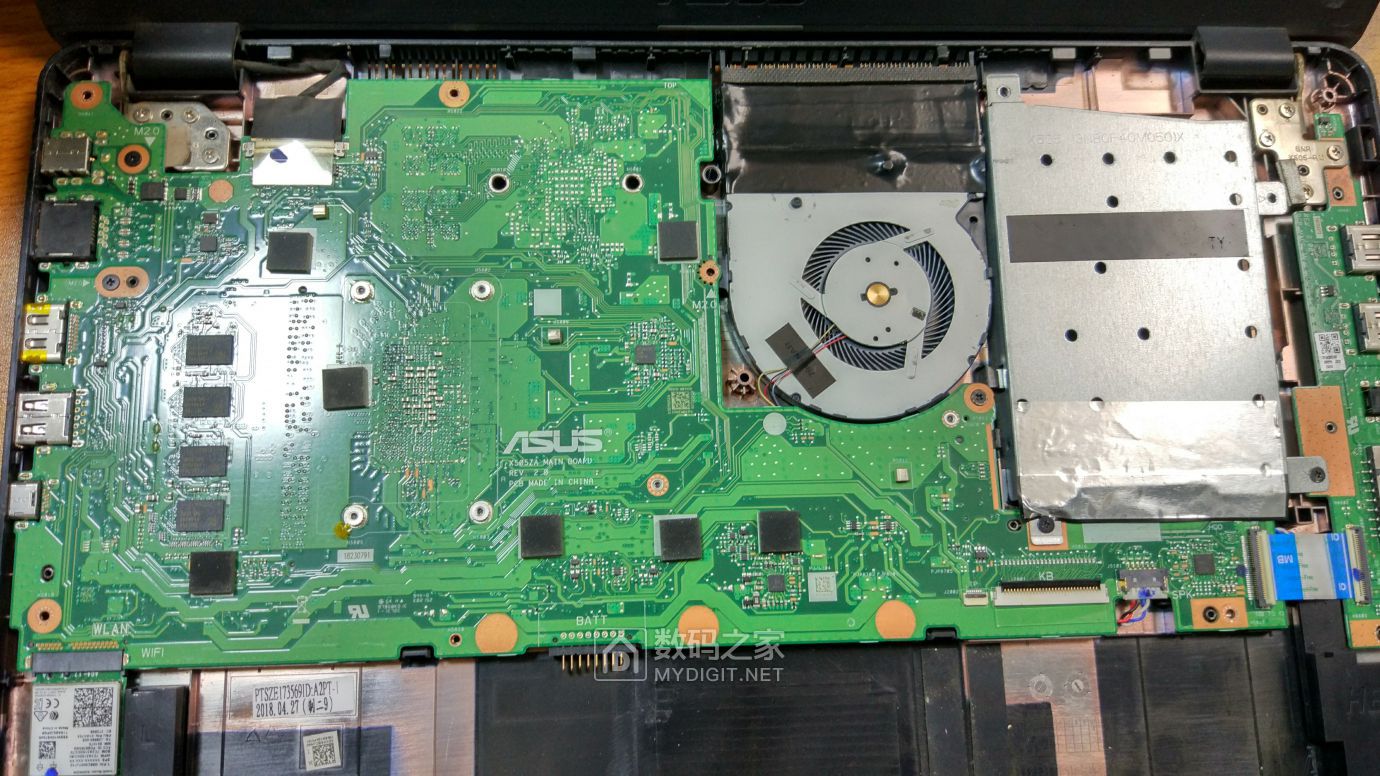 华硕a505z笔记本更换cpu风扇