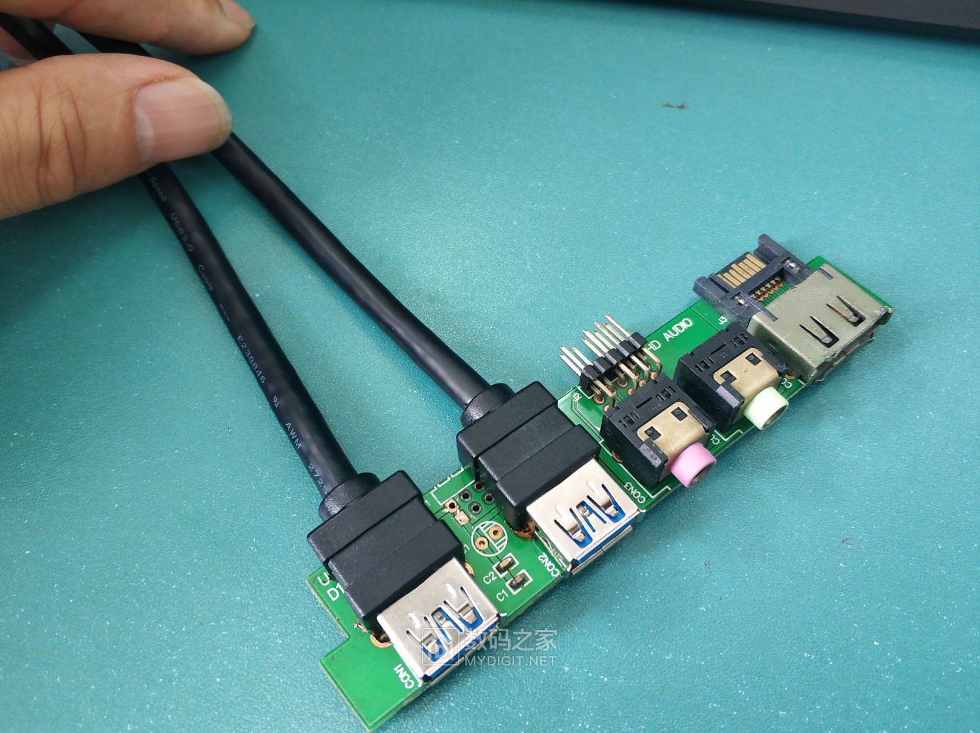 旧机箱2.0的usb前置面板改装成usb3.0的口。 - 创意DIY 数码之家