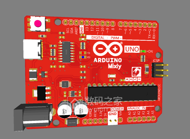 画个Arduino UNO板 - 我爱单片机 数码之家