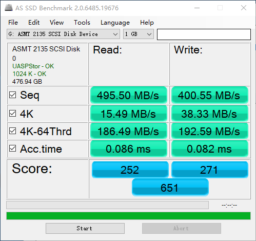 AS SSD 速度