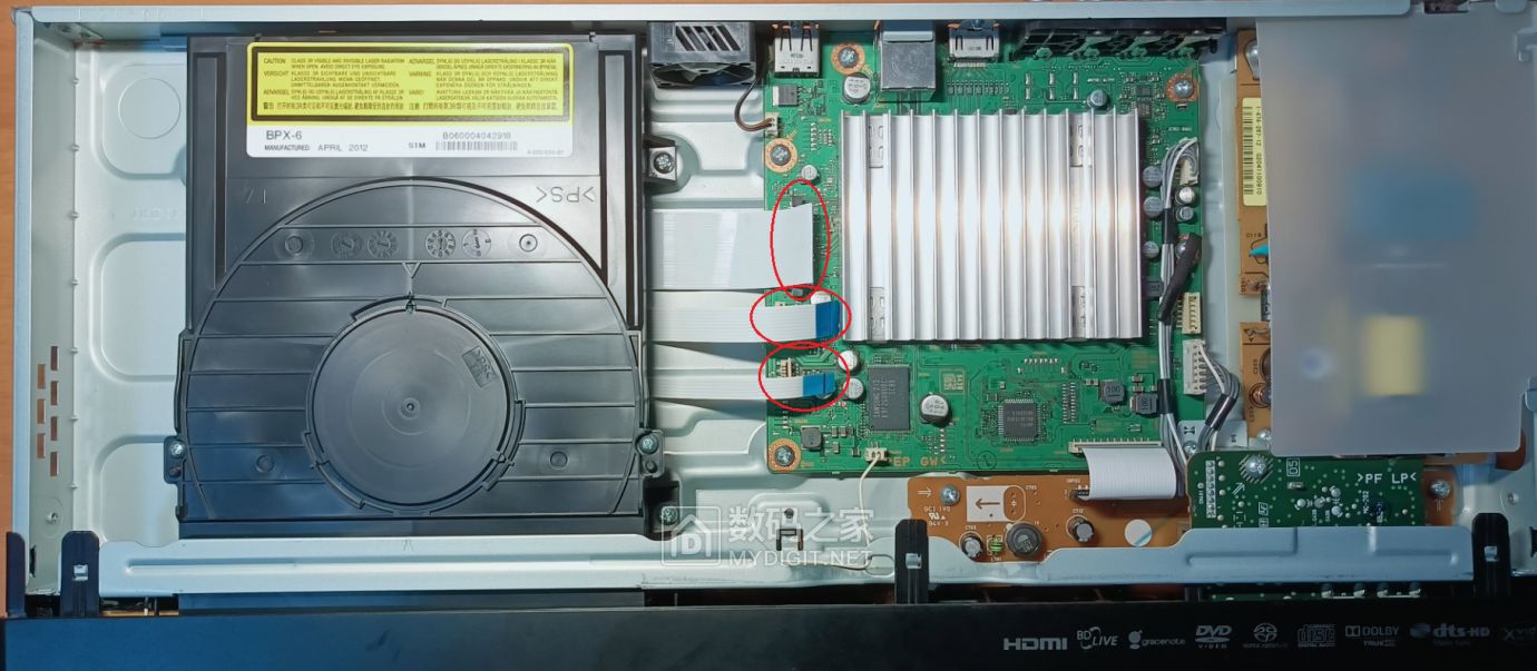 拆解索尼蓝光DVD BDP-S485 播放机封闭式机芯清洁激光头 - 拆机乐园 数码之家