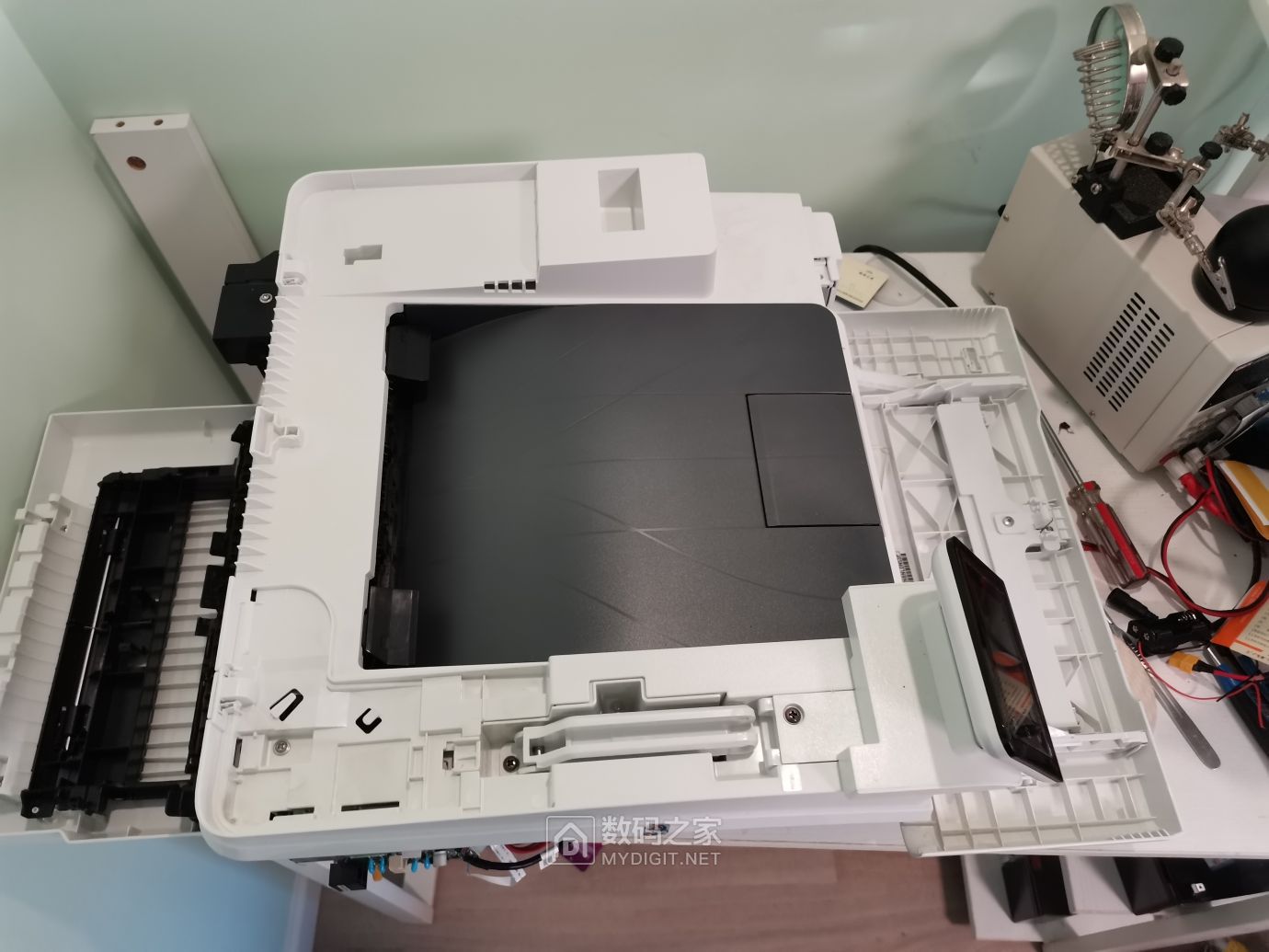 彩色打印机(hp laserjet m281fdw)扫描不正常字体变形现象 - 拆机乐园