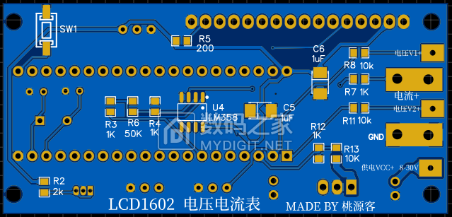 STC12C5A60S2驱动LCD1602电压电流表PCB底面_2022-01-24.png