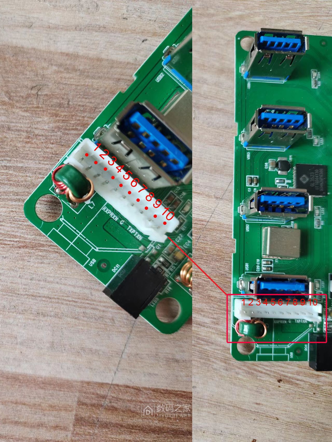 usb3 hub板 upstream - 拆机乐园 数码之家