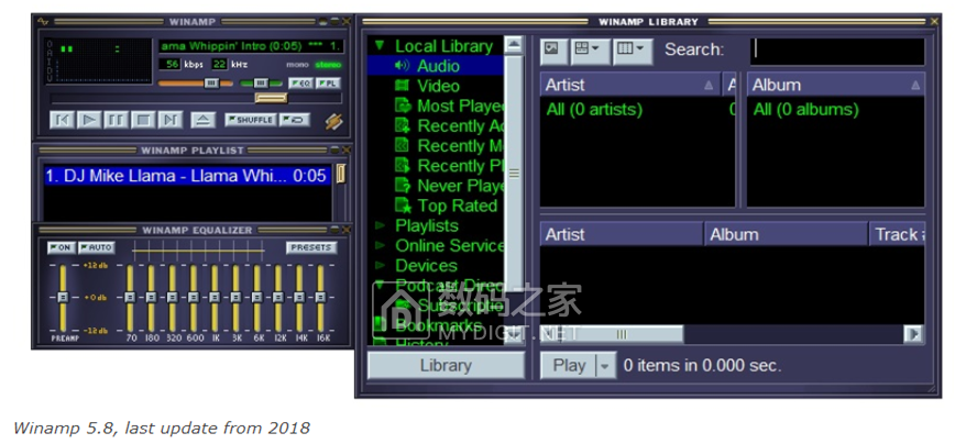 老牌音乐播放器 WinAmp 5.9 最终版发布：历经 4 年开发，兼容 Win11 - 电脑软硬派 数码之家