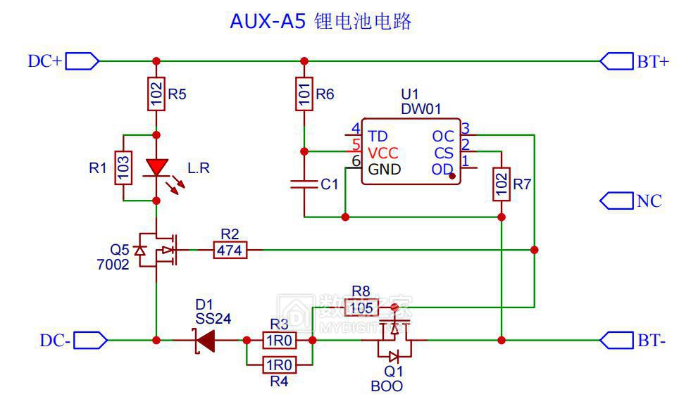 奥克斯AUX-A5专业理发器锂电池修理，并讲解单节锂电保护DW01+8205电路原理 - 拆机乐园 数码之家