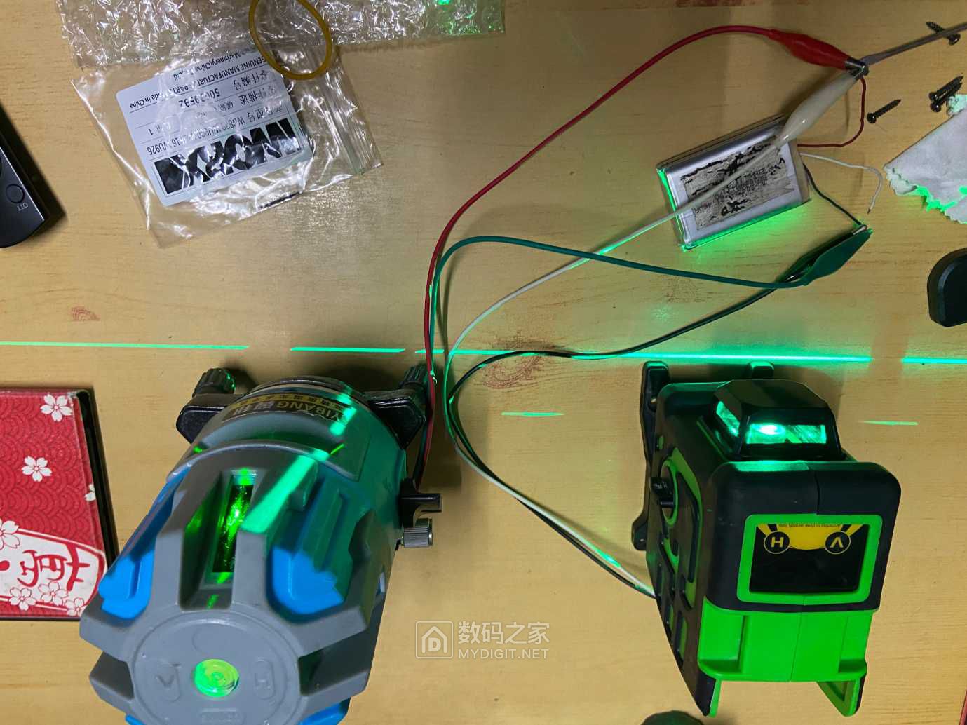 维修打黑翼邦五线水平仪