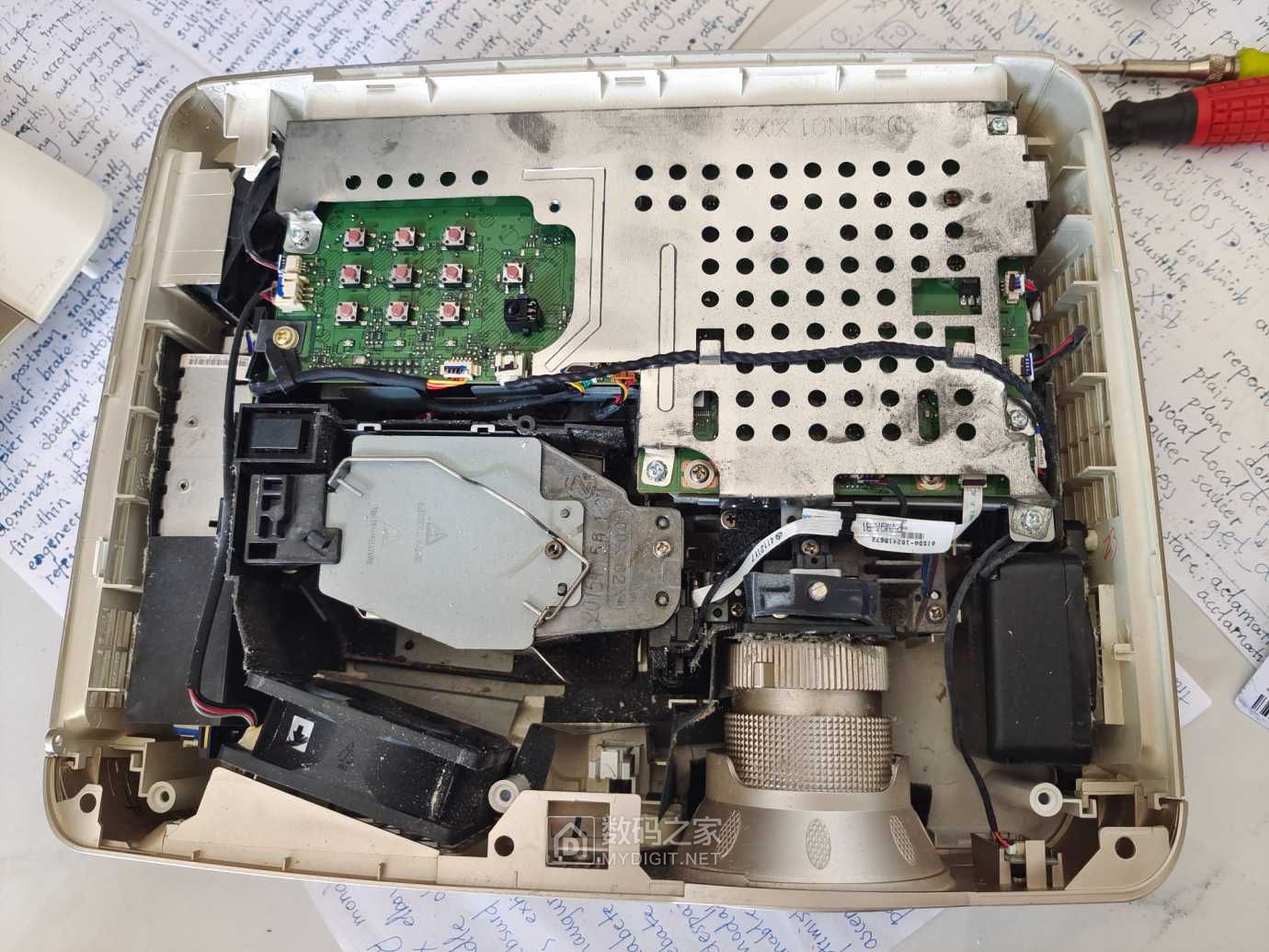 明基benq i700 i701投影仪拆机清洁色轮 - 拆机乐园 数码之家