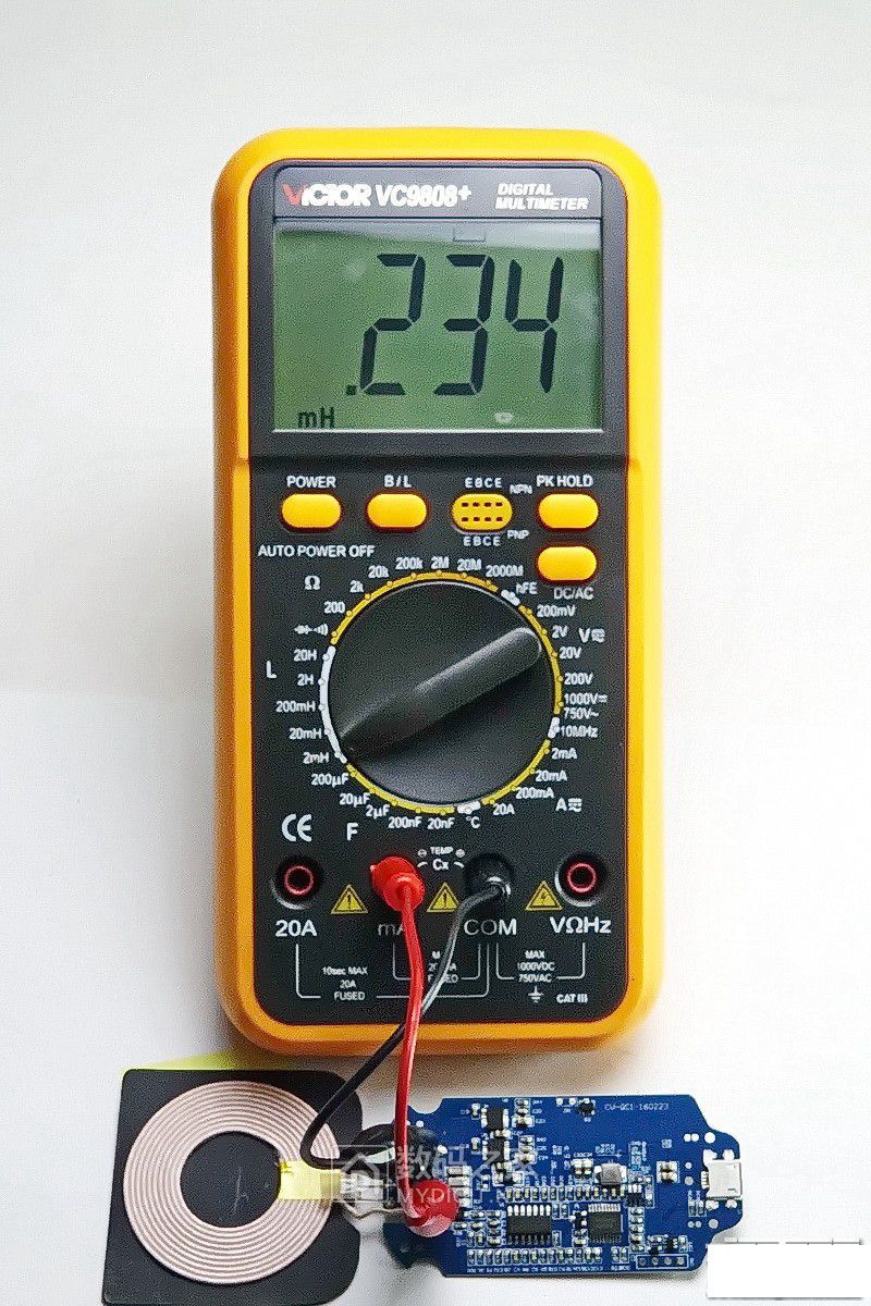 充电线圈的电感量为0.234mH