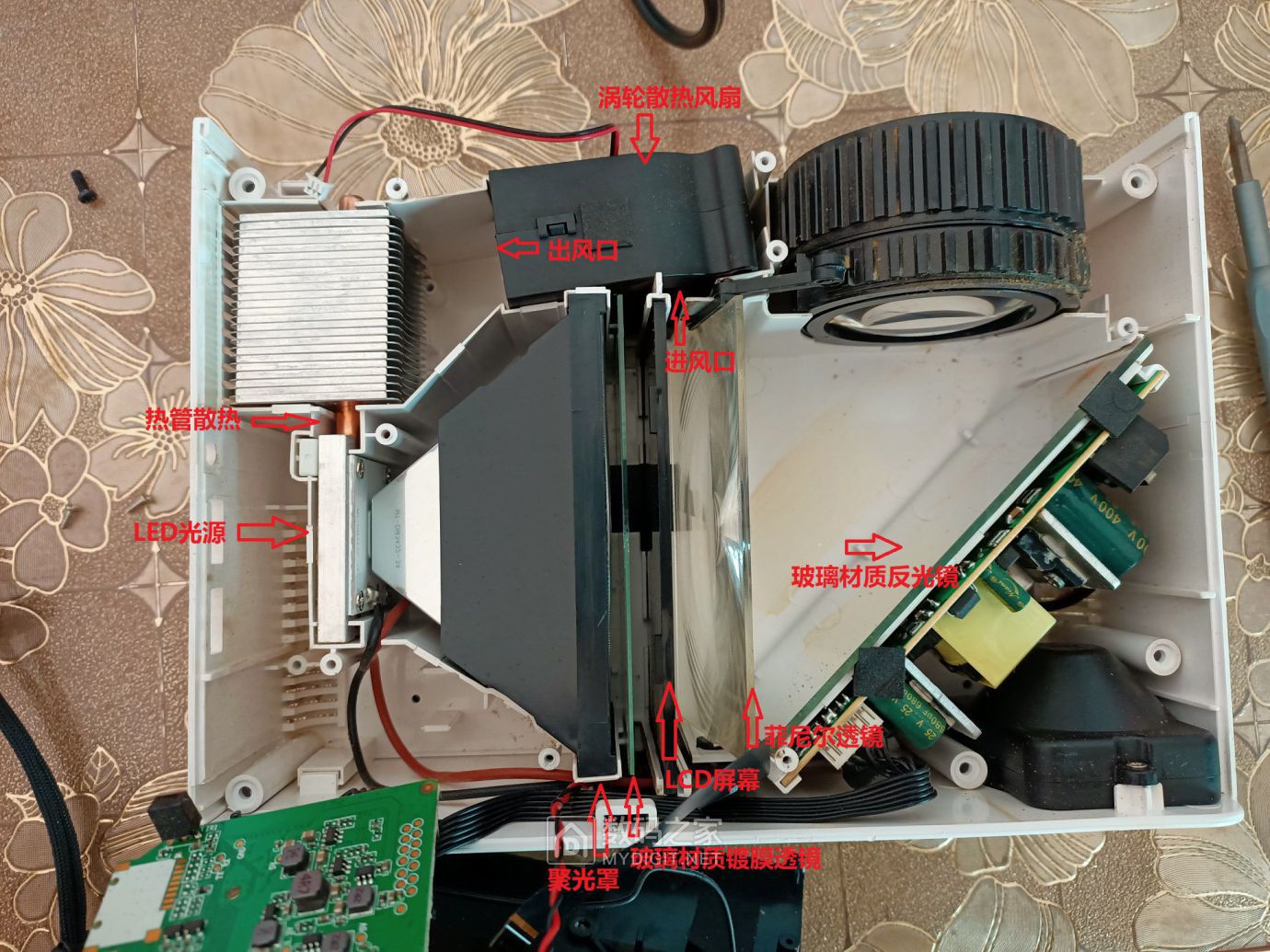 微型投影仪拆解图片