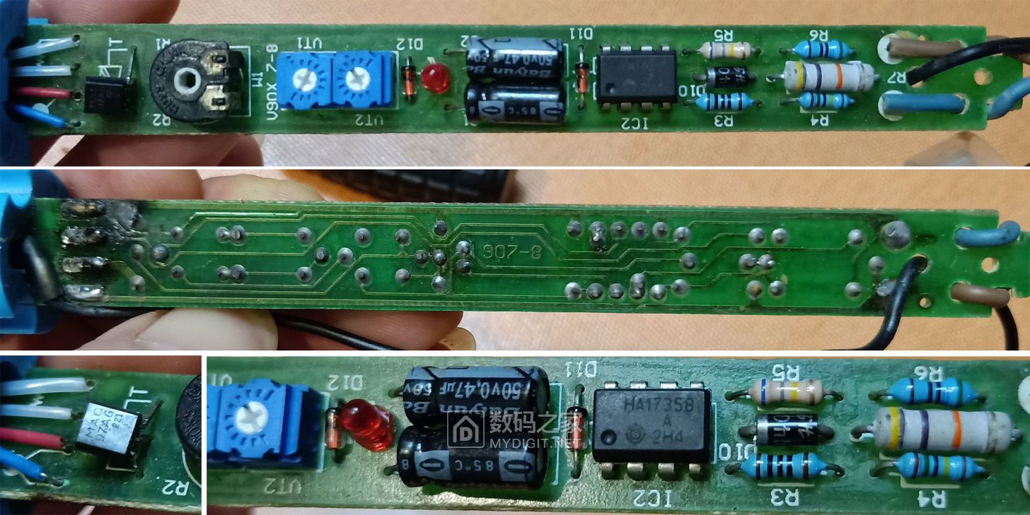 记一次黄花NO.907恒温电烙铁的维修并分析故障原因和电路讲解 - 我是工具控 数码之家