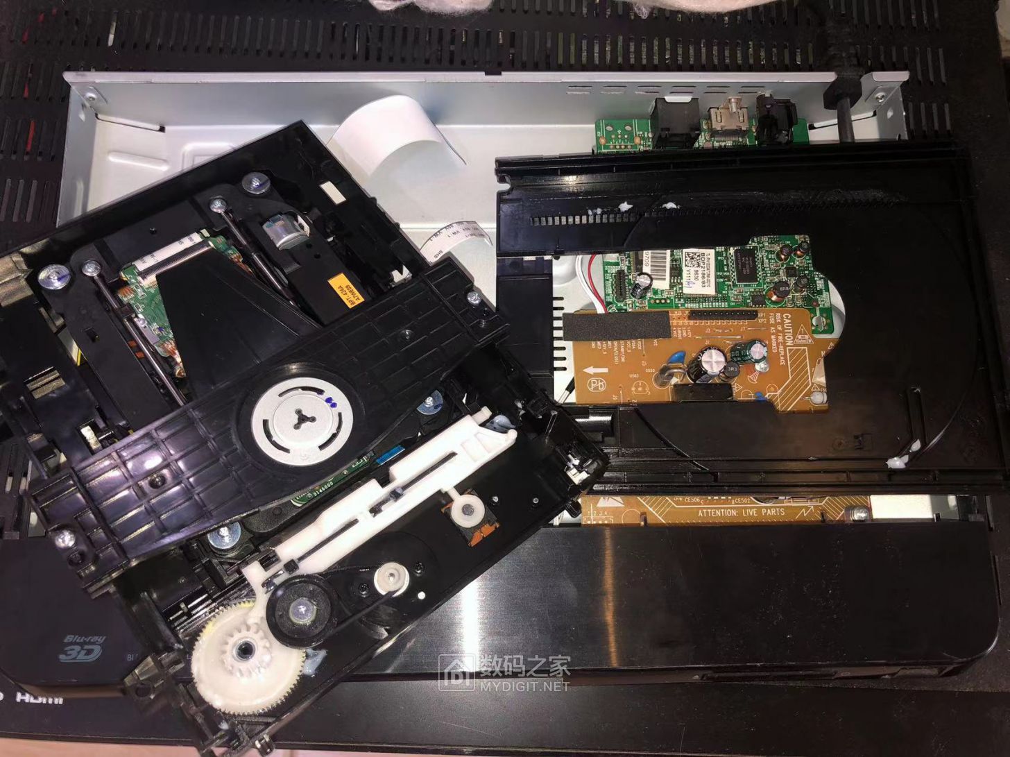 拆解飞利浦蓝光机更换仓门皮带（PHILIPS BDP2186） - 拆机乐园 数码之家