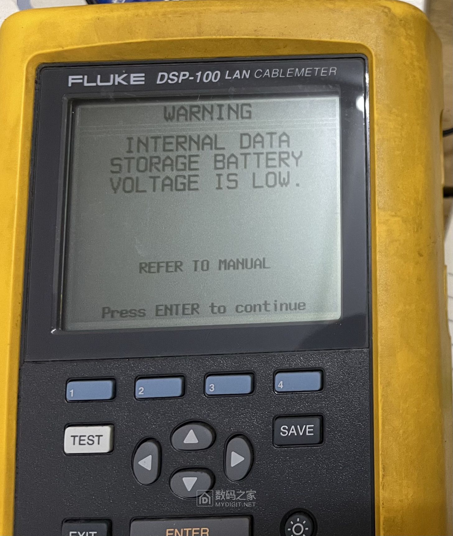 internal data storage battery voltage is low