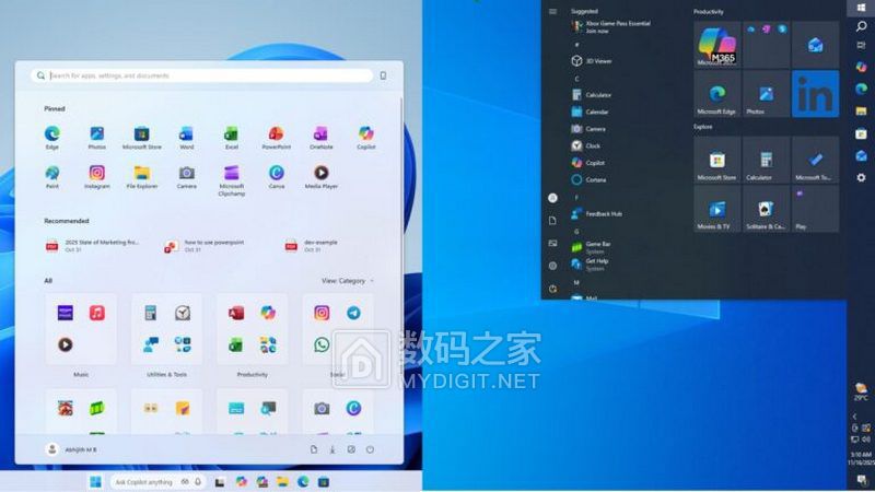 New-Windows-11-Start-menu-versus-Vertical-Taskbar-with-Start-menu-in-Windows-11-.jpg