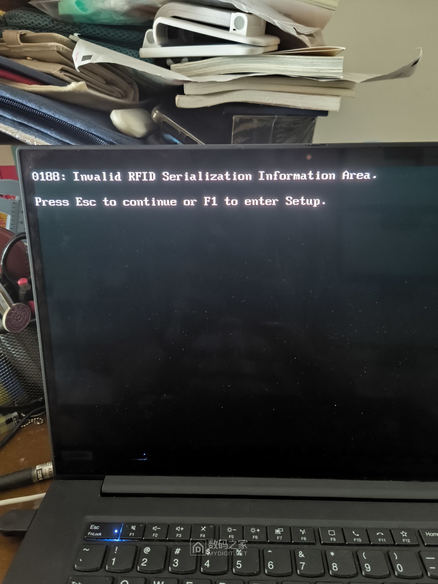每次开机报0188:Invalid RFID Serialization Information Area错误