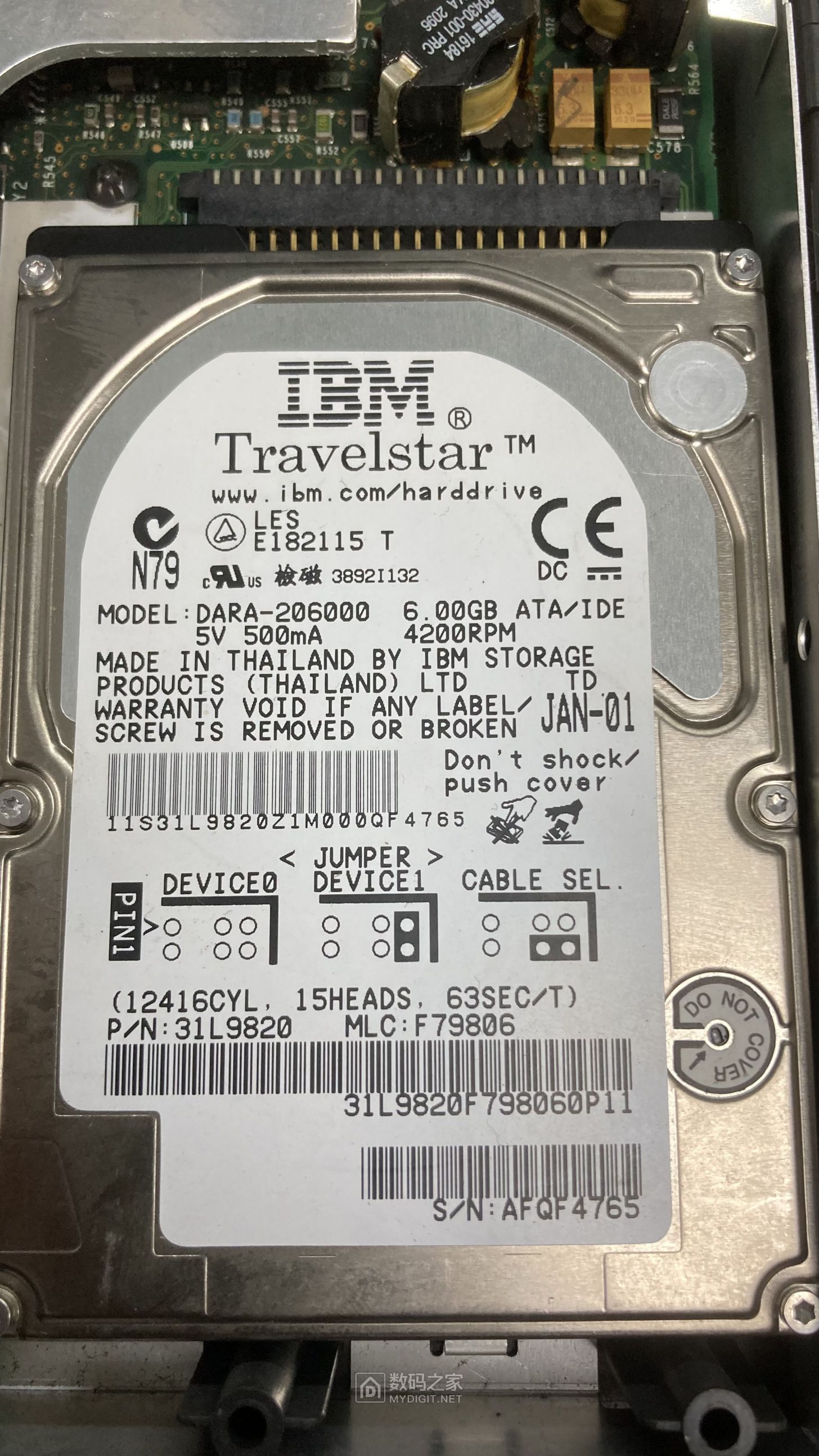 ibm的硬盘，不知道升级过没有，原装应该没这么大