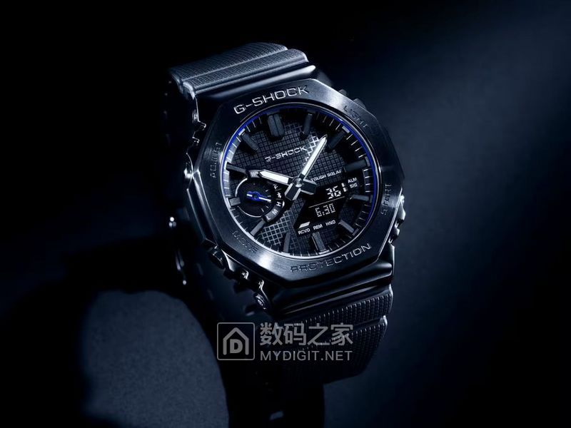 全金属八角表只要千元？卡西欧G-Shock GBM-2100LXB黑武士风格，蓝牙太阳能全有