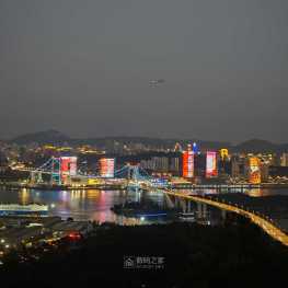 大屏山眺望厦门岛夜景